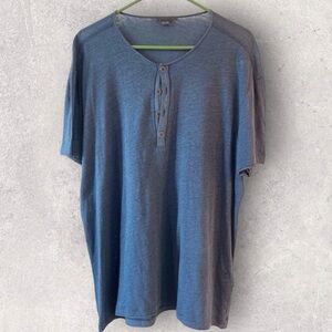 JOHN VARVATOS "Biello" Henley - XXL  designer tee preppy luxury